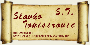 Slavko Topisirović vizit kartica